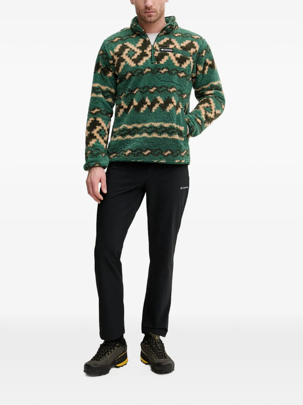 Columbia Rugged Ridge™ geometric-pattern half-zip sweater Groen