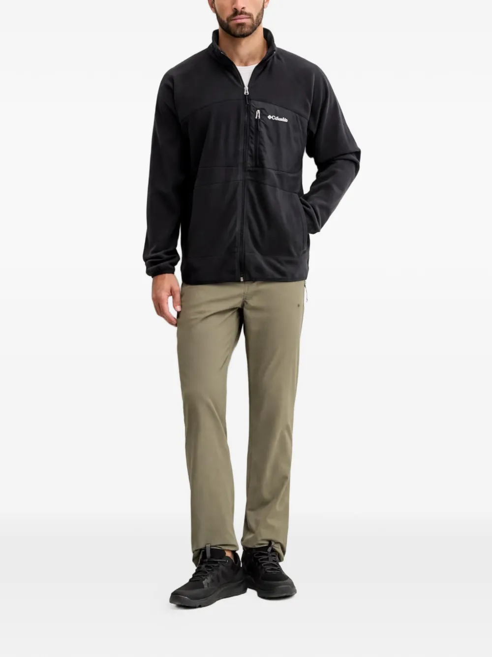 Columbia Fleece jack met rits en zak Zwart