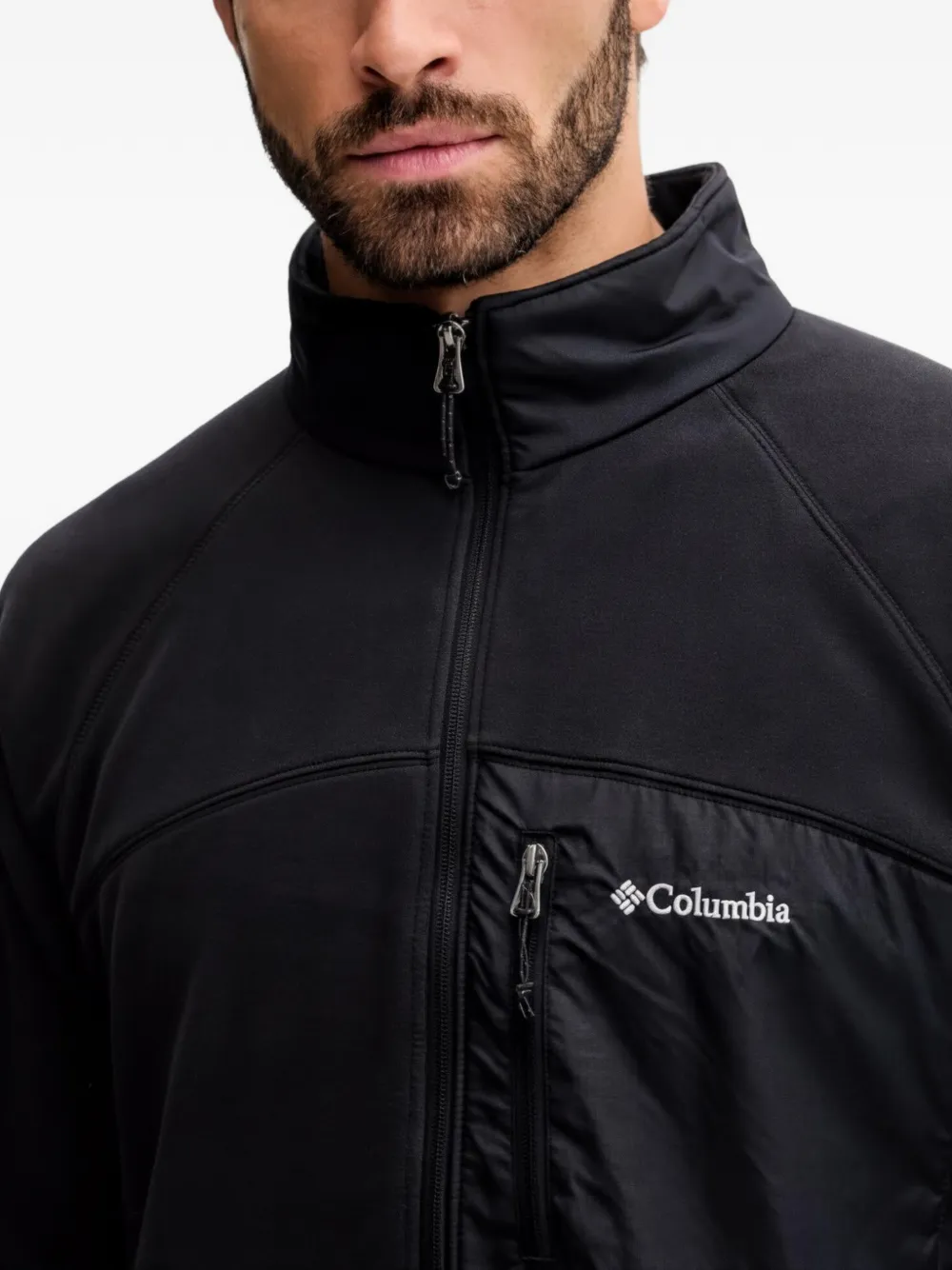 Columbia Fleece jack met rits en zak Zwart