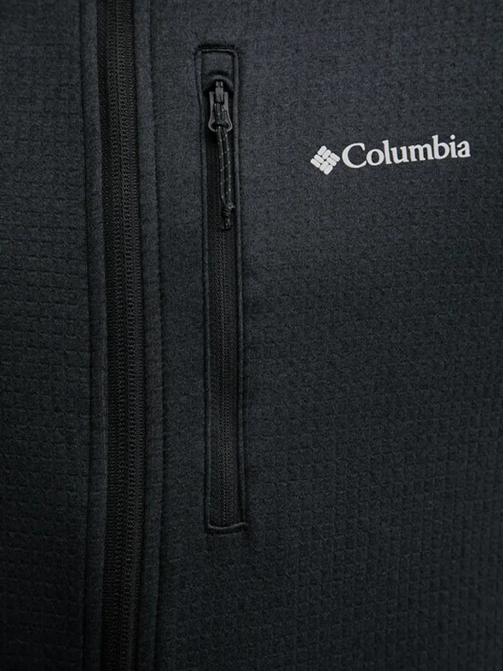 Columbia Hike Grid sweater met rits Zwart