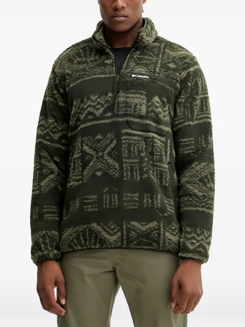 Columbia patterned zip-up sweatshirt 
