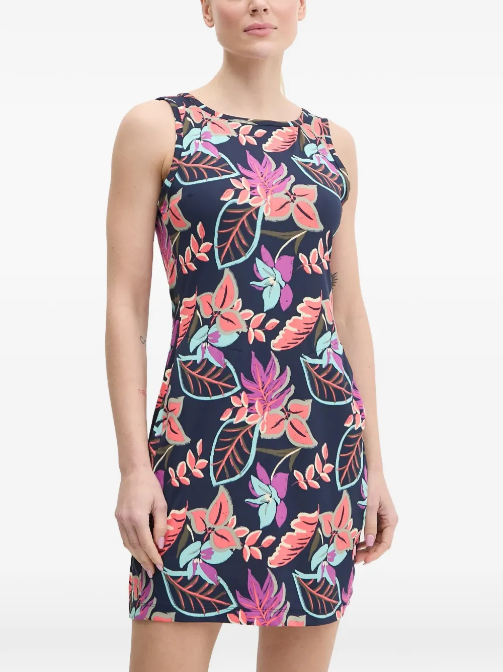Columbia robe courte à fleurs - Bleu