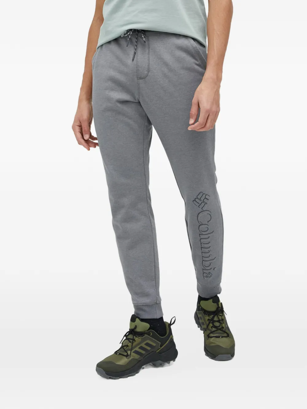 Columbia logo-print track pants - Grau