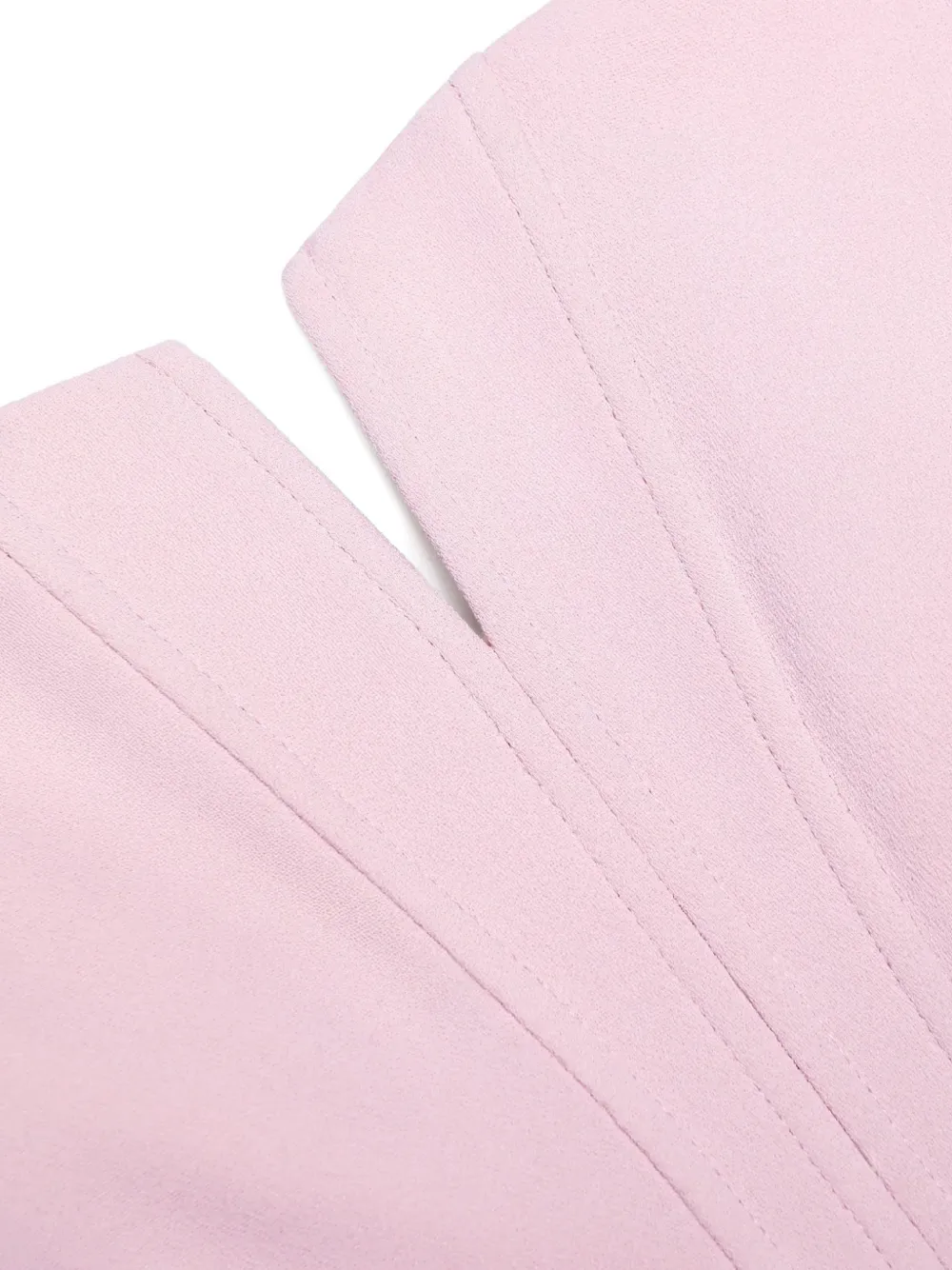 Self-Portrait Midi-jurk met V-split en vlakken Roze