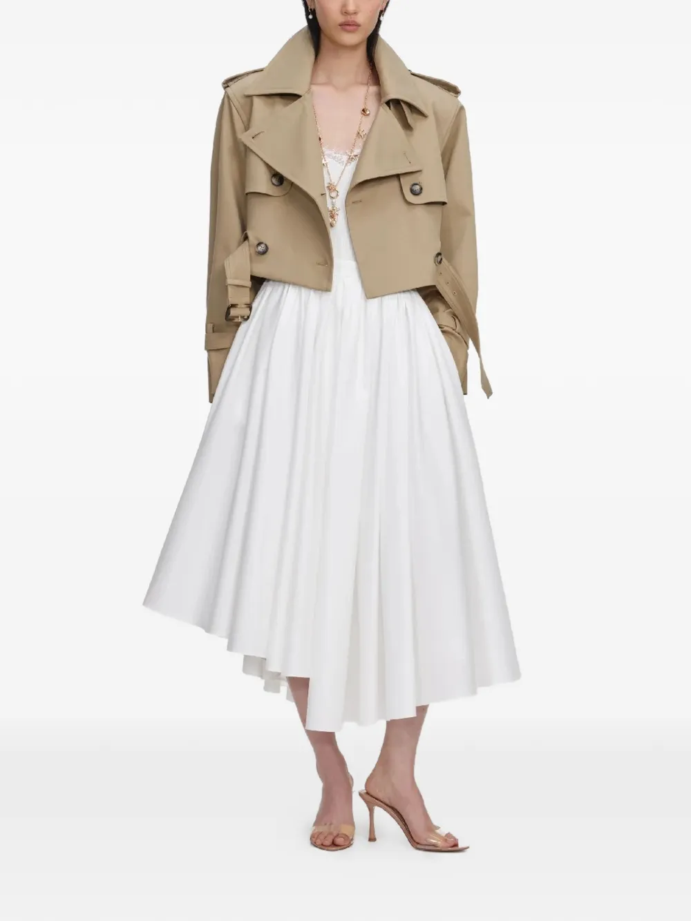 Self-Portrait button belted jacket - Toni neutri