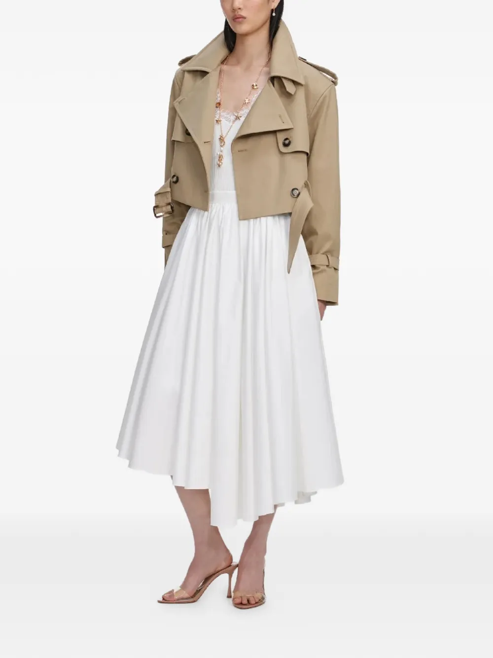  Self-portrait Button Belted Jacket - Neutrals 