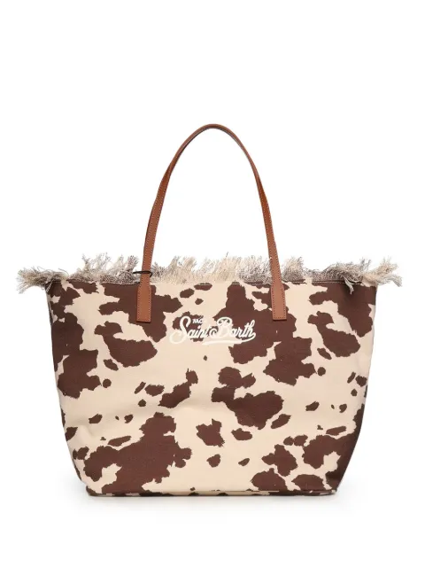 MC2 Saint Barth regular City canvas bag with fringes