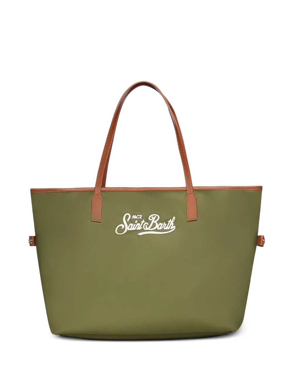 MC2 Saint Barth City shopper met geborduurd logo Groen