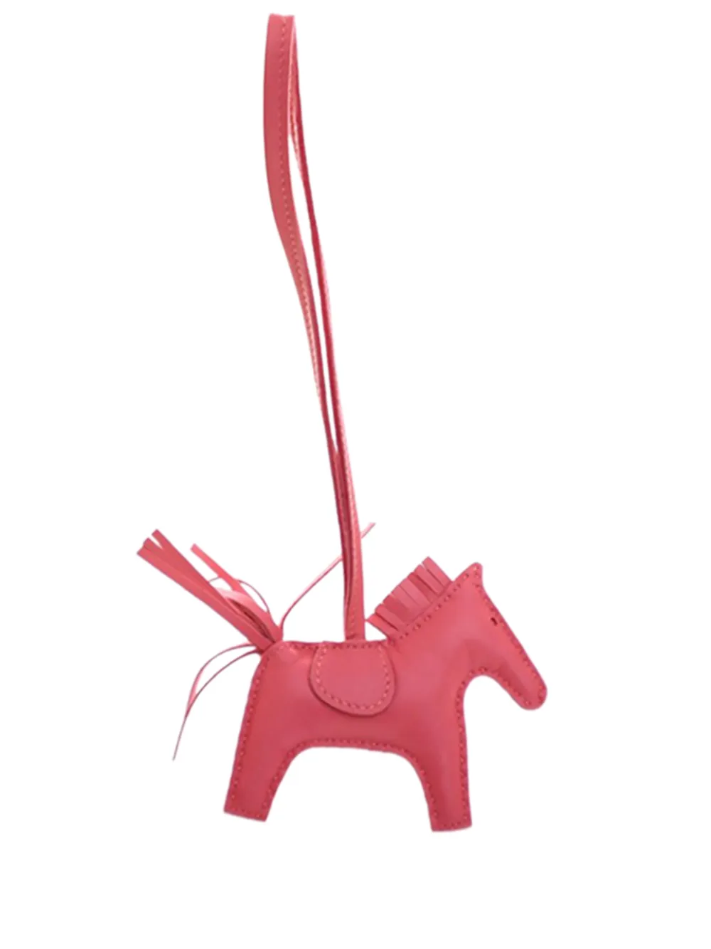 Hermès Pre-Owned 2019 Milo Lambskin and Swift Grigri Rodeo Pegase Bag Charm PM - Rosa