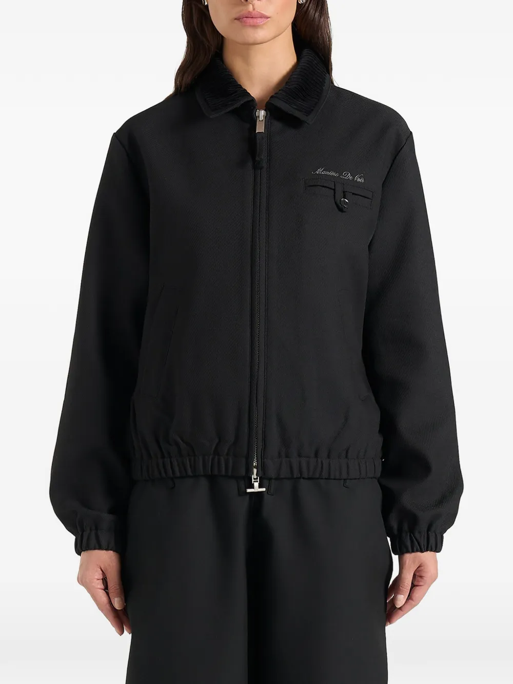 Manière De Voir Kilian zwarte twill signature jas