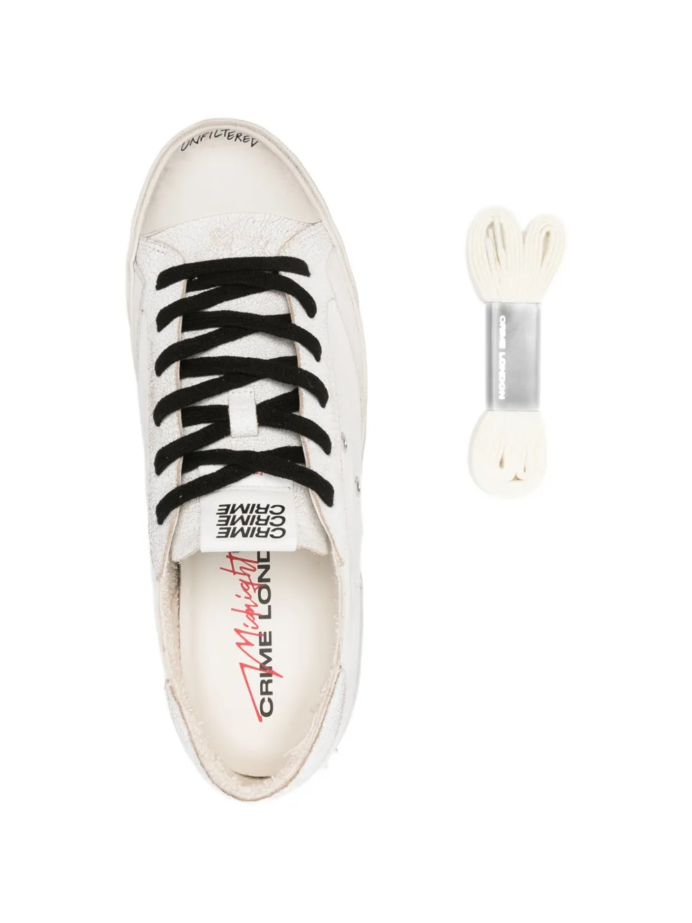 Crime London Recut Lowleather sneakers Wit