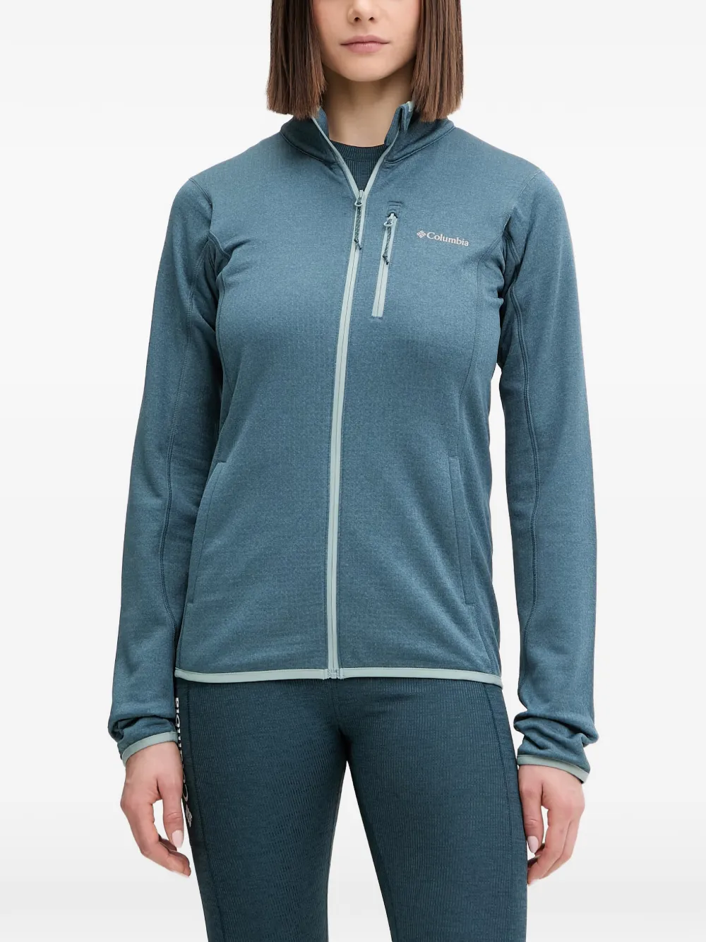 Columbia Zip-up Track Jacket In Blue