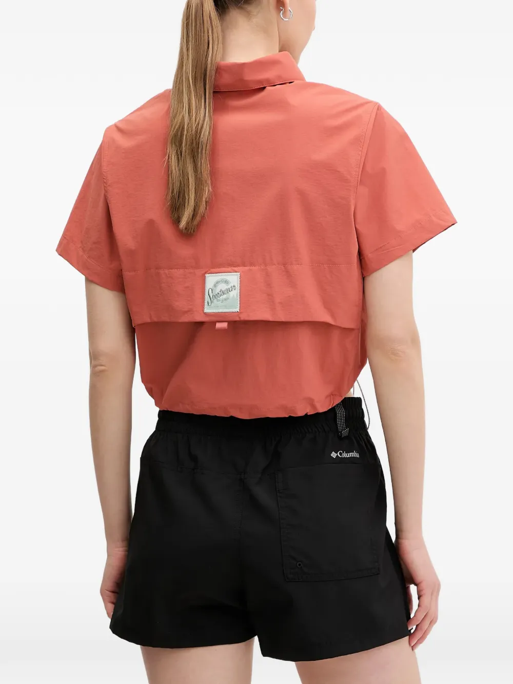 Columbia Sportswear Cove Beach cropped short-sleeved shirt Rood