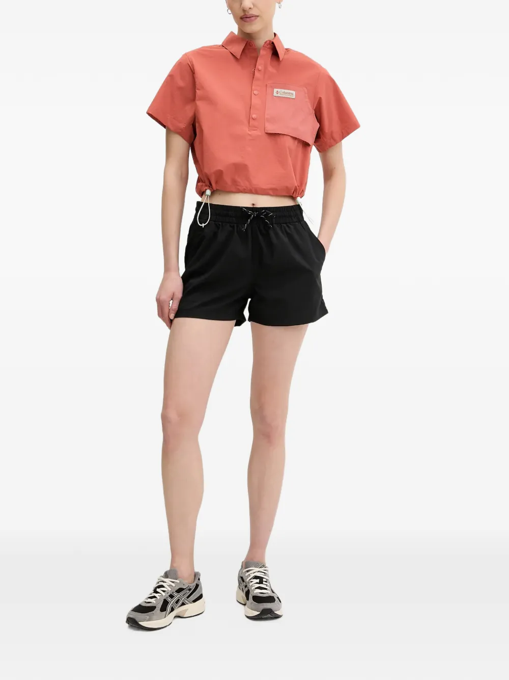 Columbia Sportswear Cove Beach cropped short-sleeved shirt Rood