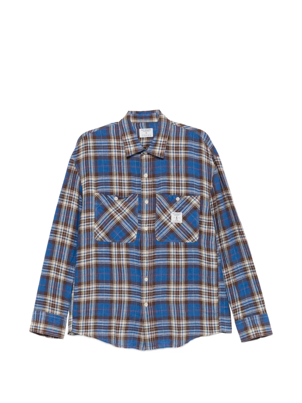 Roy Rogers check patch-pocket shirt - Blu