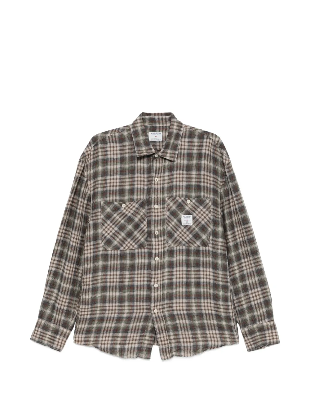 Roy Rogers patch-pocket checked shirt - Toni neutri