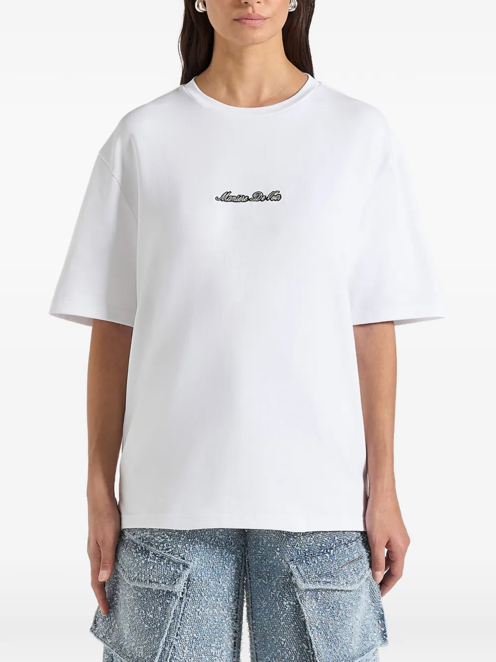 Manière De Voir TS001 signature T-shirt - Bianco