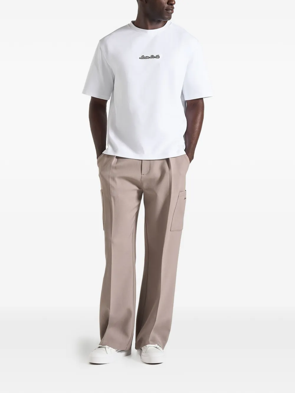 Manière De Voir TS001 Signature relaxed-fit katoenen T-shirt Wit