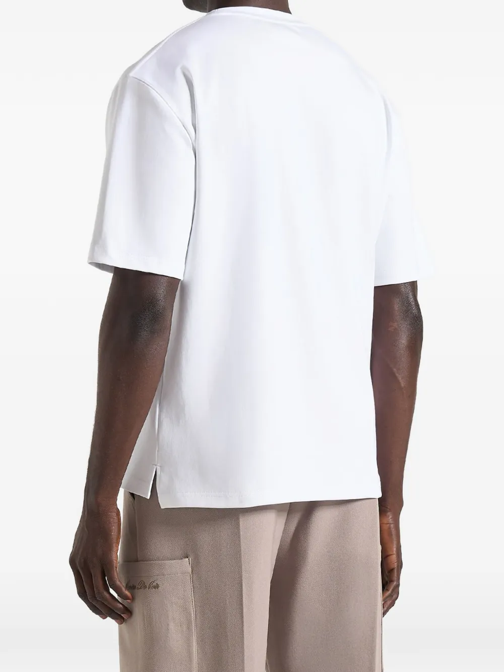 Manière De Voir TS001 Signature relaxed-fit katoenen T-shirt Wit