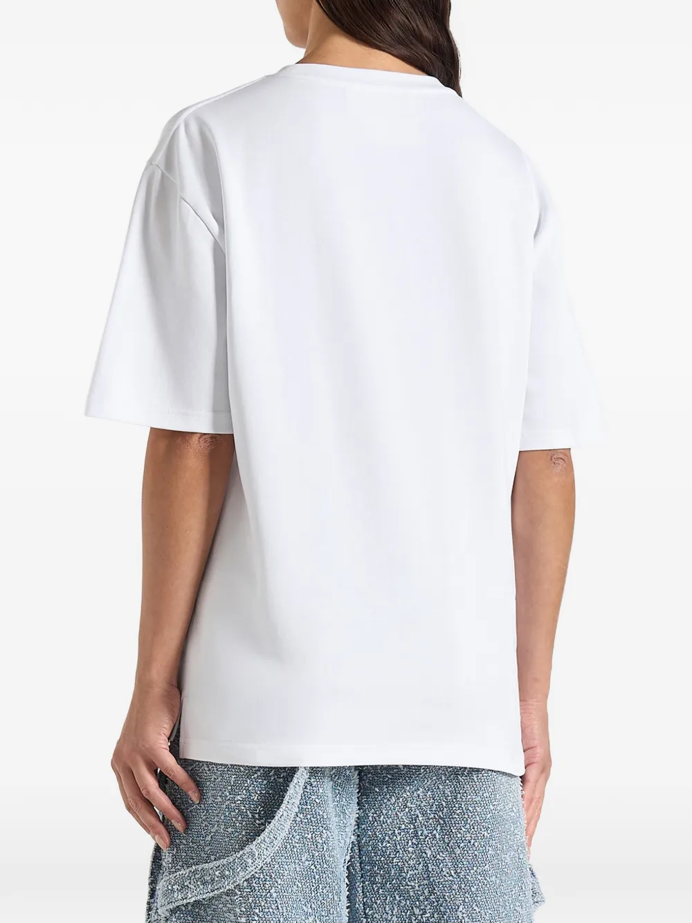 Manière De Voir TS001 Signature relaxed-fit katoenen T-shirt Wit