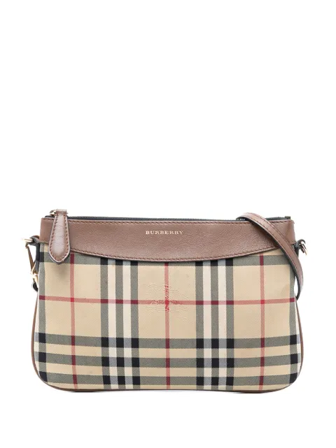 Burberry Pre-Owned 2000-2025 Haymarket Check Canvas Peyton crossbody bag