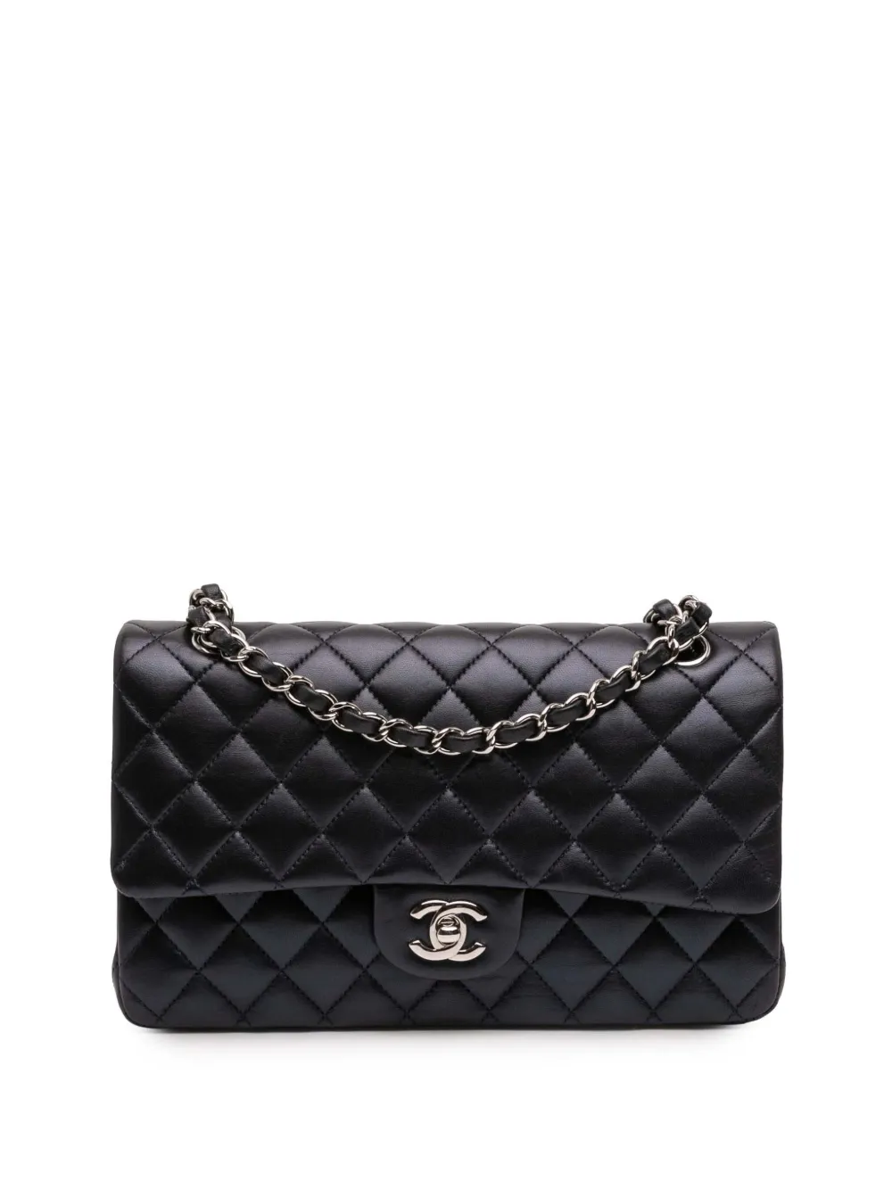 CHANEL Pre-Owned 2017-2018 Medium Classic Lambskin Double Flap shoulder bag - Nero