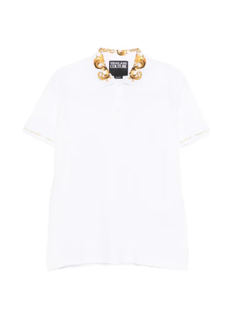 Versace Jeans Couture baroque-pattern-collar polo shirt