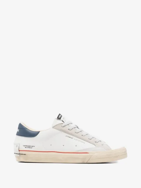 Crime London contrast leather sneakers