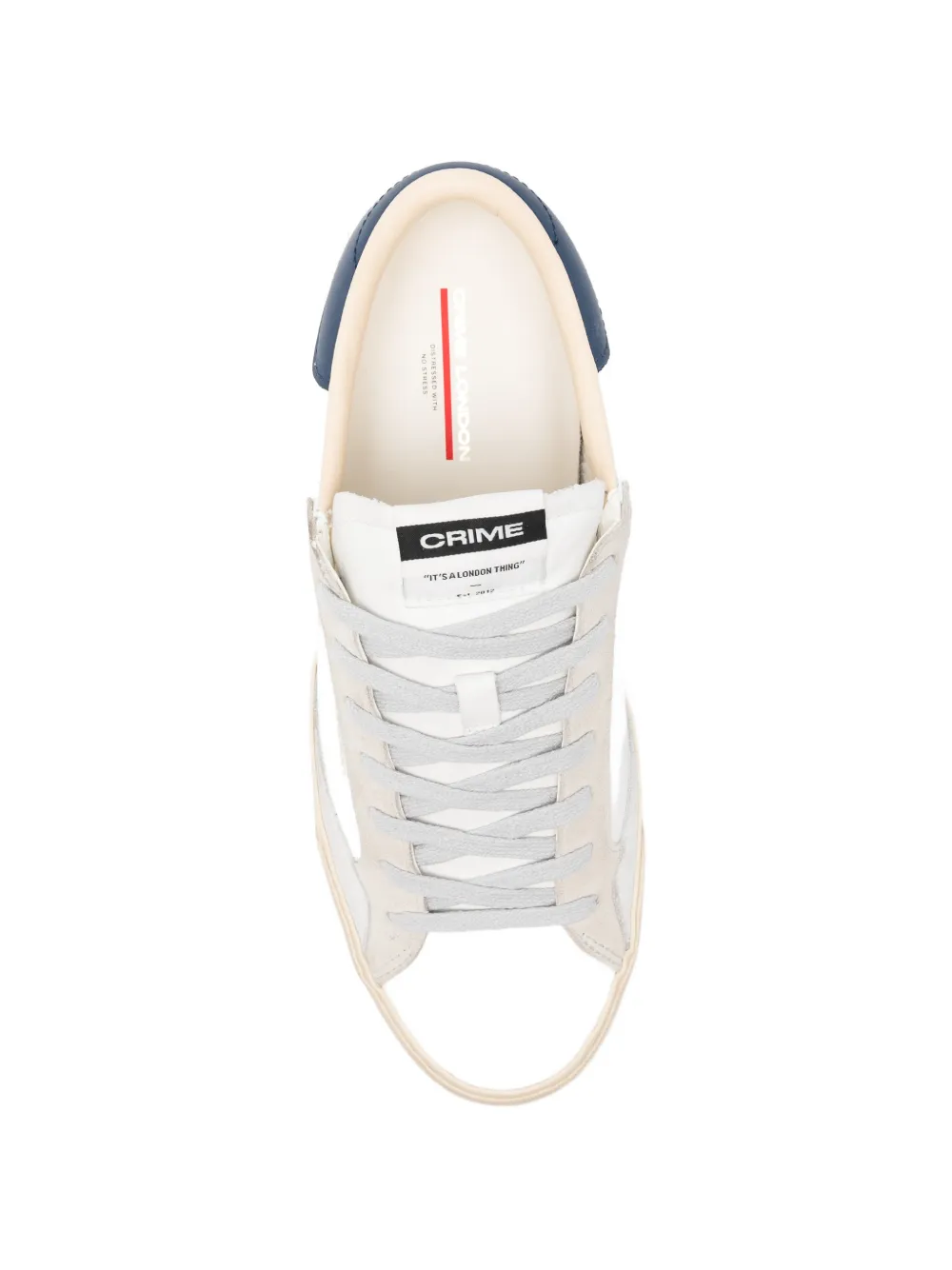 Crime London Sneakers met contrast Wit