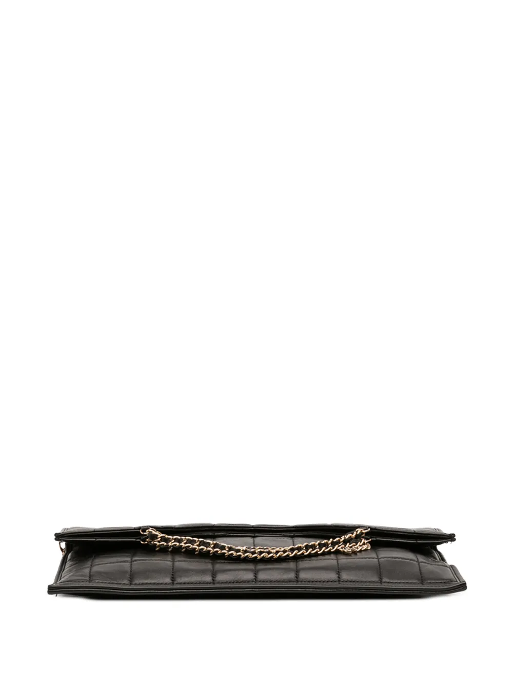 2002-2003 Cc Chocolate Bar Lambskin Fold Down Envelope Shoulder Bag
