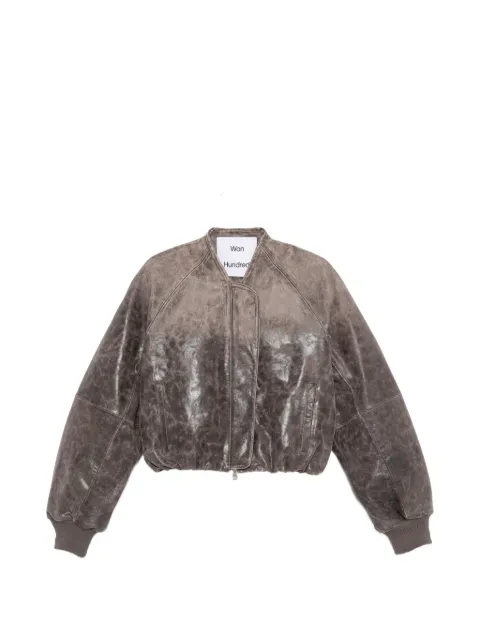 Won Hundred Ola leather bomber jacket