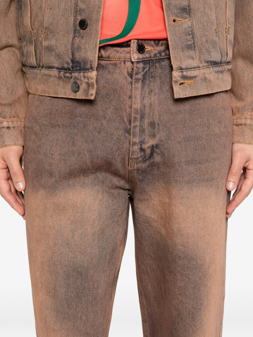 Daily Paper Amba jeans met wassing Bruin
