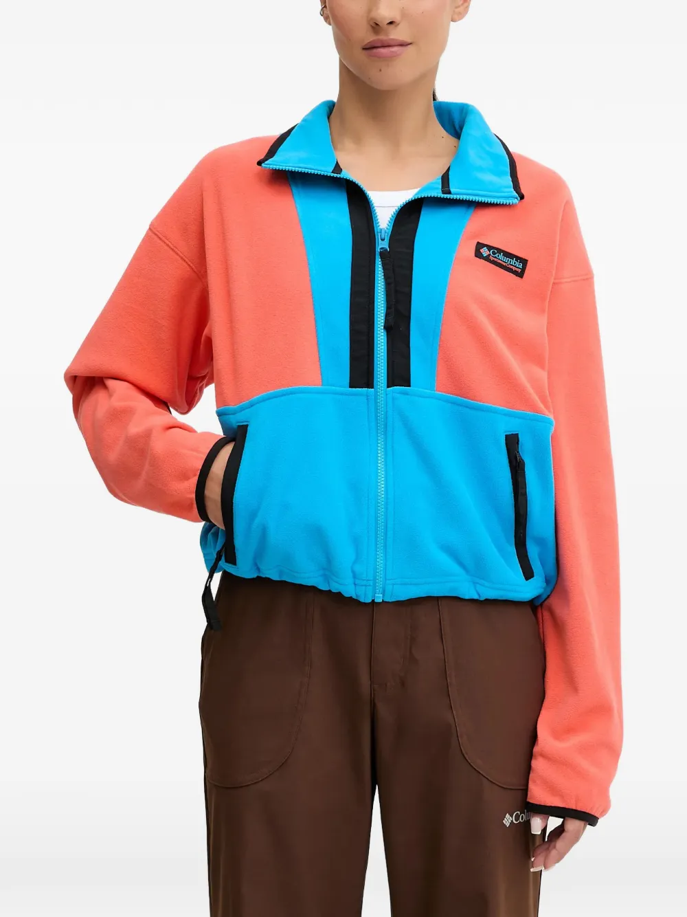 Columbia colour block zip jacket - Orange