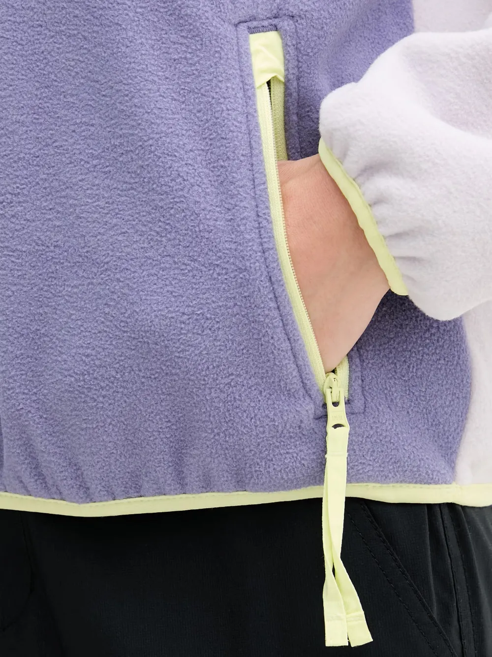 Columbia Sportswear Sequoia Grove fleece jack met colourblocking en kwartrits Paars