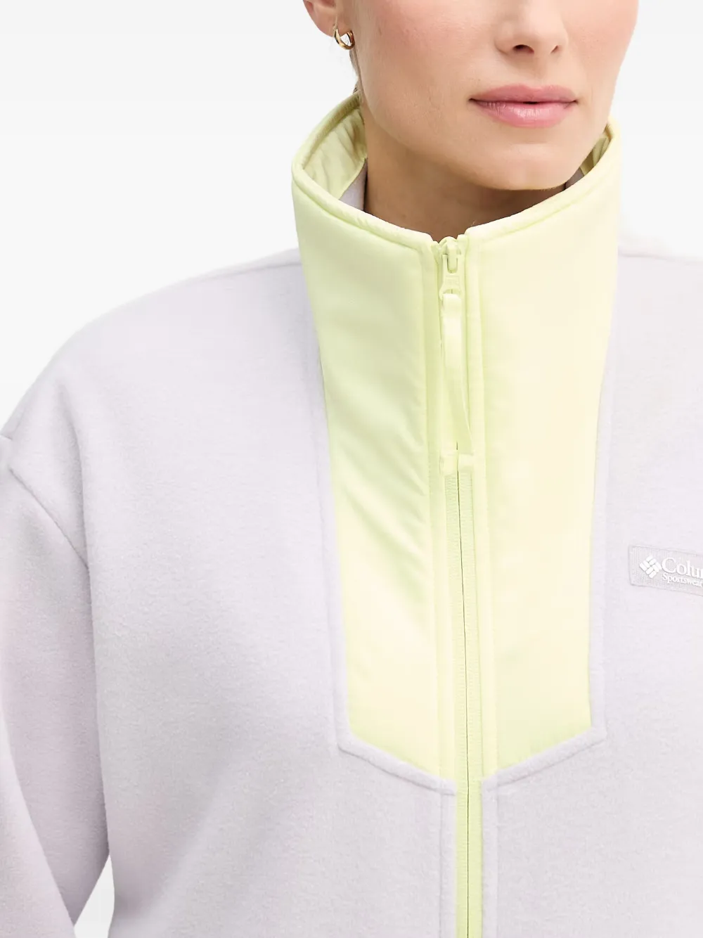 Columbia Sportswear Sequoia Grove fleece jack met colourblocking en kwartrits Paars