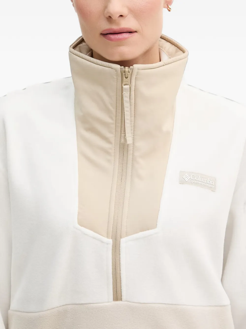 Columbia Sequoia Groove™ quarter-zip fleece sweatshirt Wit