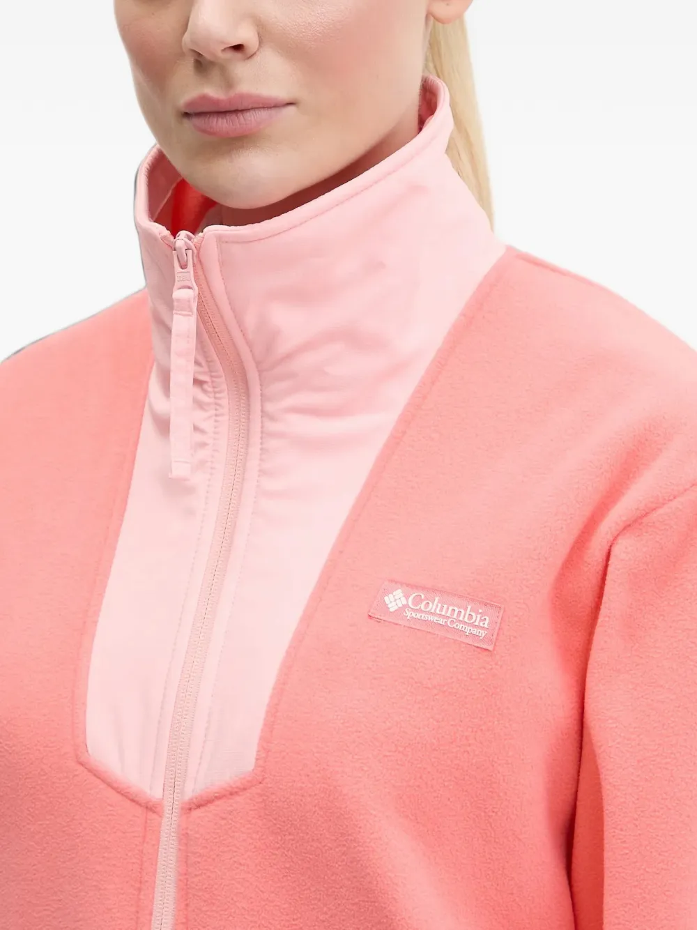 Columbia Sportswear Sequoia Grove jack met fleece textuur en rits Roze
