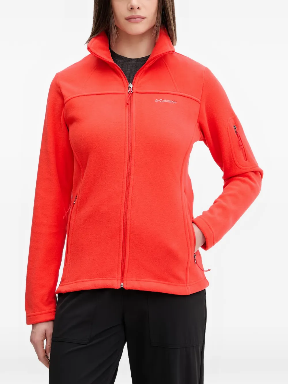 Columbia Zip Pocket Sweatshirt In Red