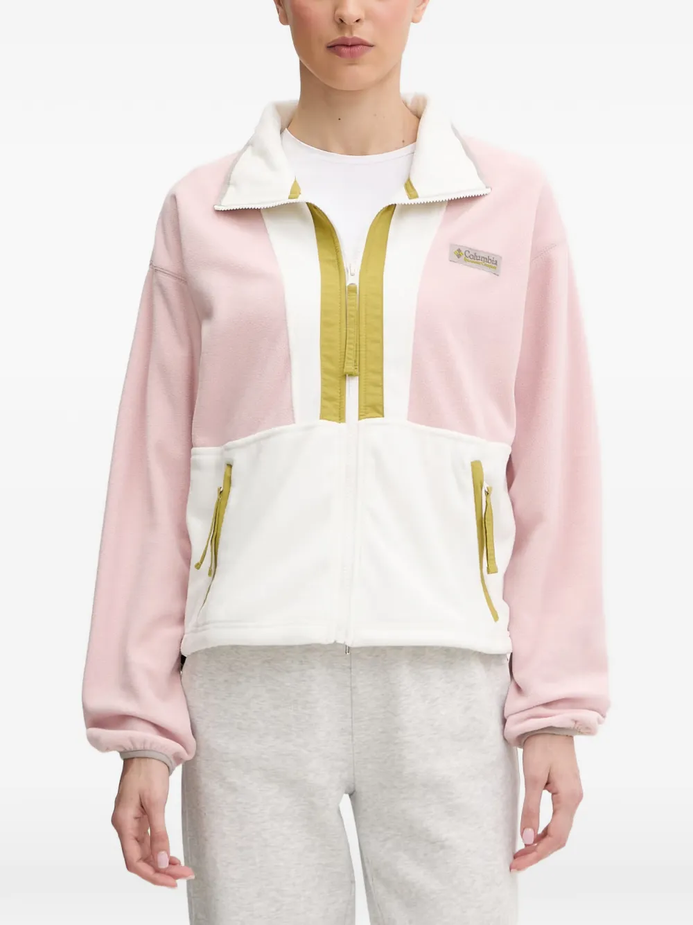 Columbia Sportswear Back Bowl colour-block fleece jacket