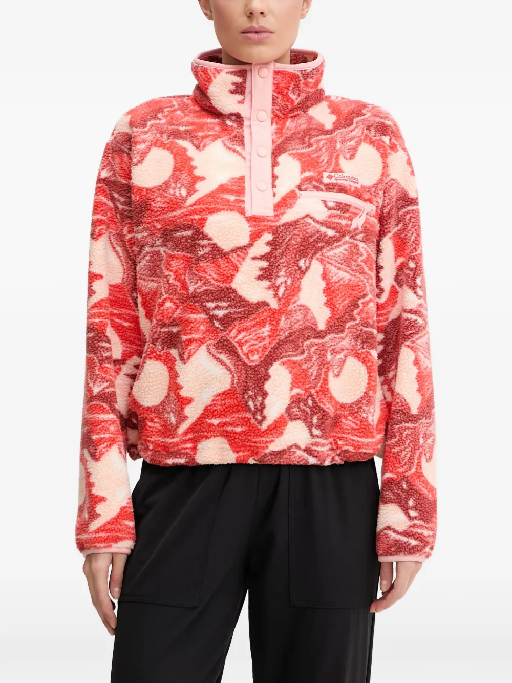 Columbia button patterned fleece - Rouge Columbia button patterned fleece - Rouge