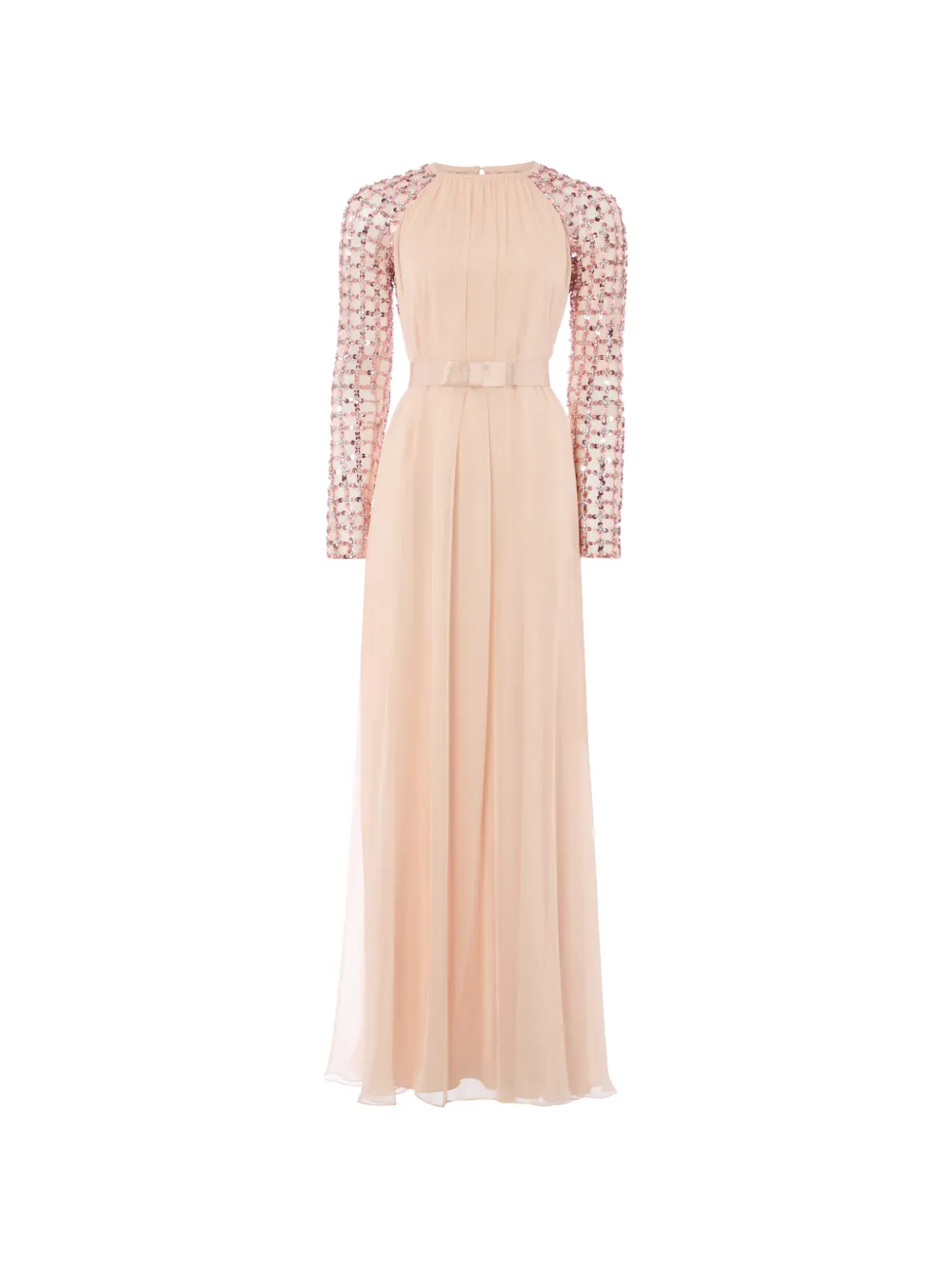 Temperley London Angelli Lattice sequin-embellished maxi dress - Toni neutri