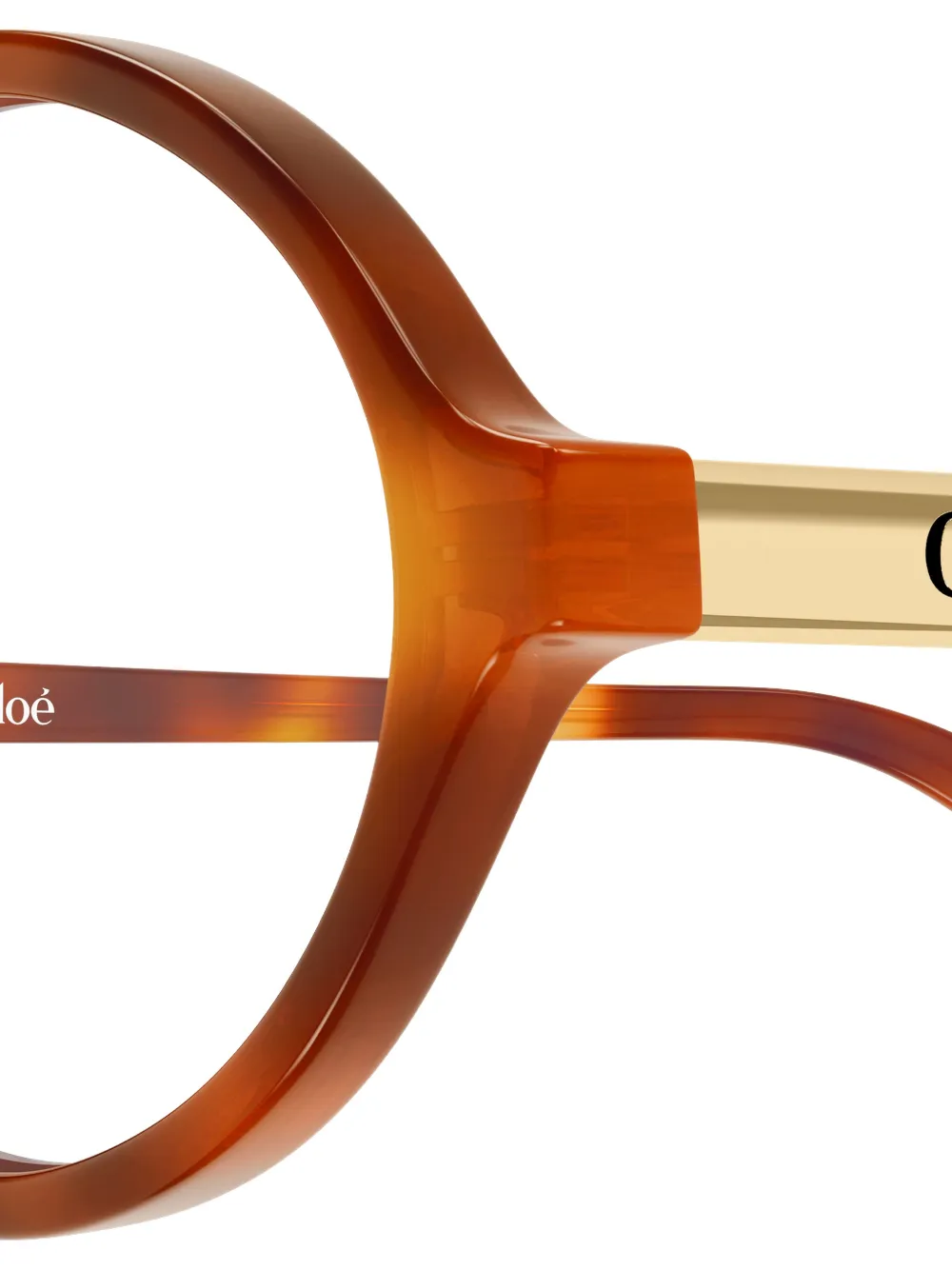 Chloé Eyewear Bril met ovaal montuur Bruin