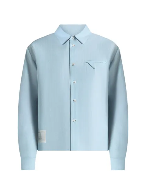 Manière De Voir Arlo pinstripe pocket long-sleeve shirt