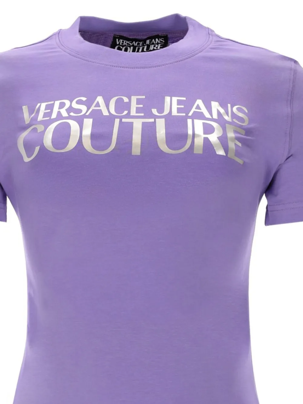 Versace Jeans Couture T-shirt met logo Paars