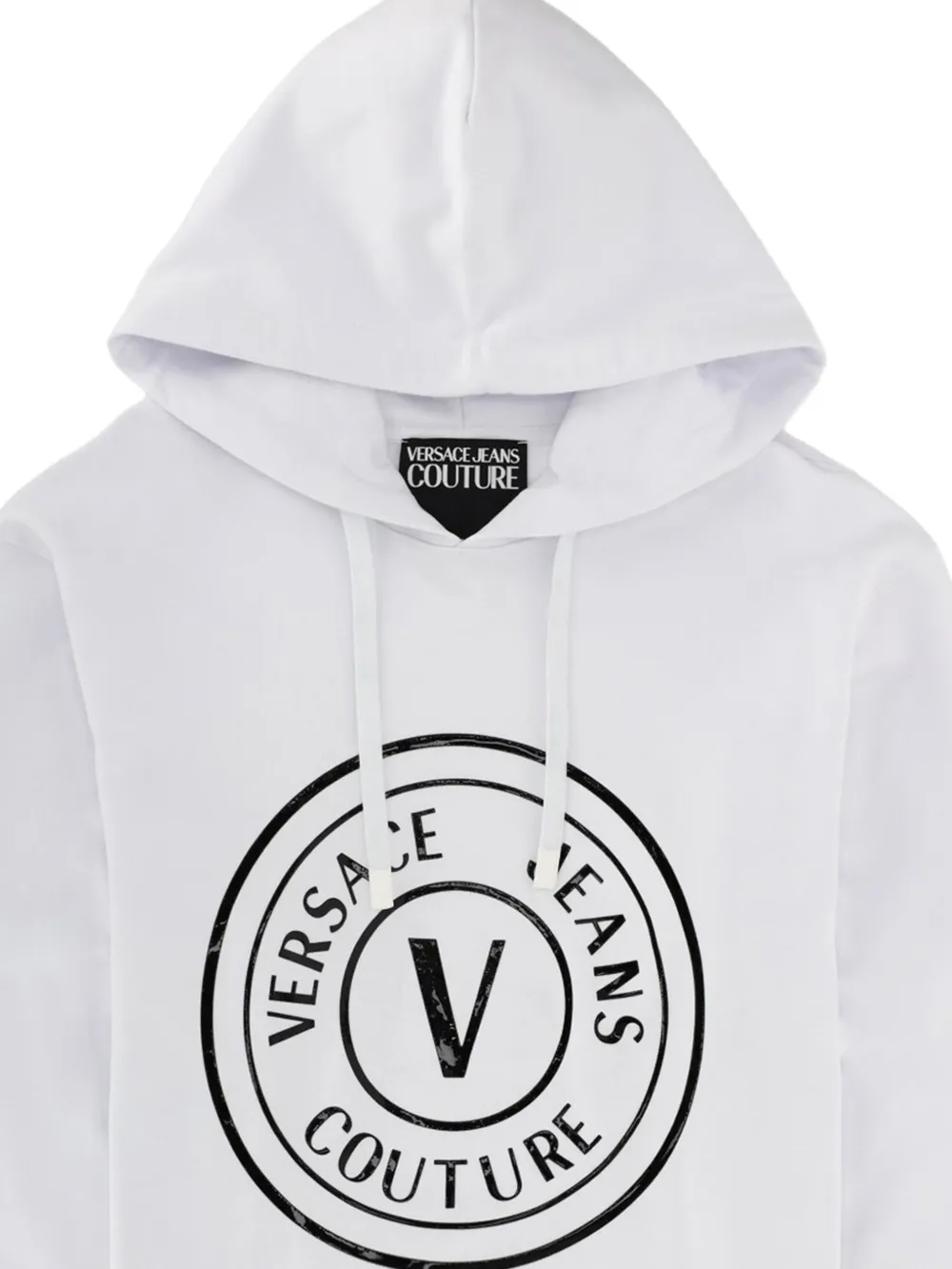 Versace Jeans Couture Hoodie met logo Wit