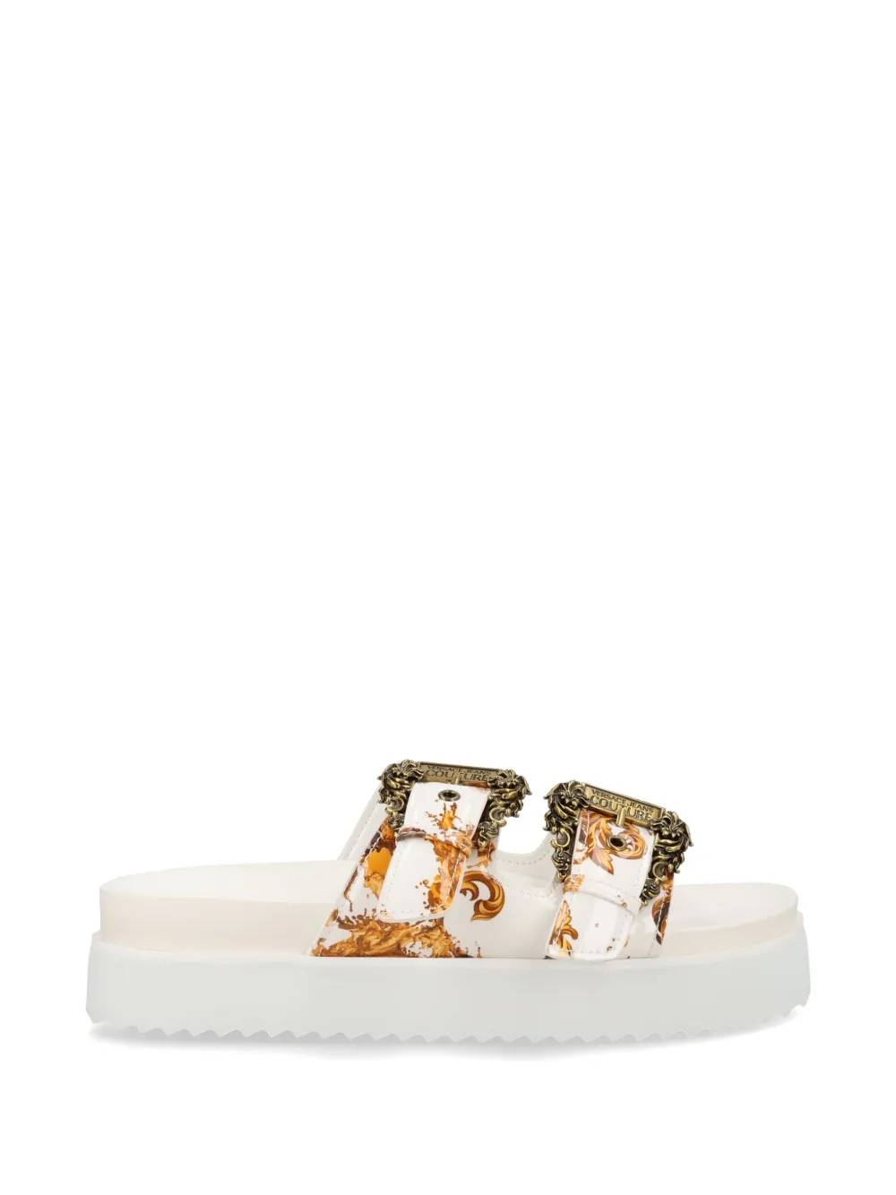 Versace Jeans Couture buckle sandals Wit