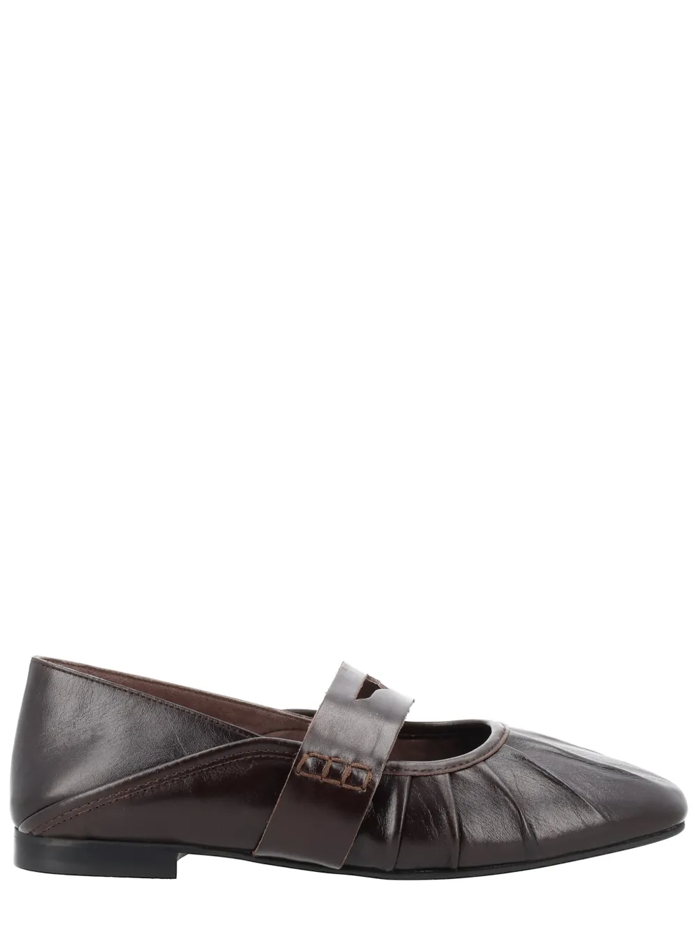 ALOHAS Bargo ballerina's met loaferband Bruin