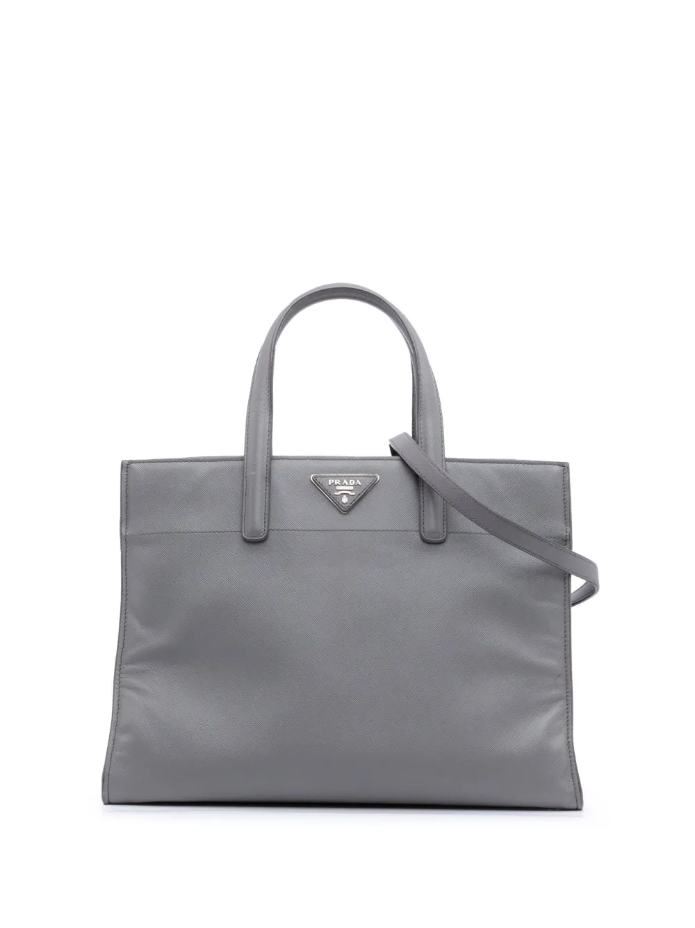Prada Pre-Owned 2013-2025 Saffiano Soft Triple Pocket Tote satchel - Grigio