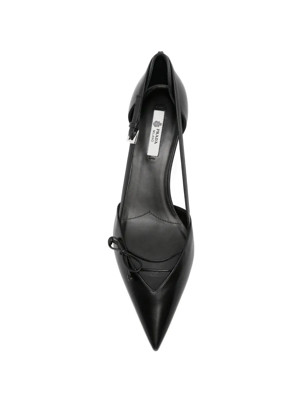 Prada bow-detail pointed-toe pumps Zwart