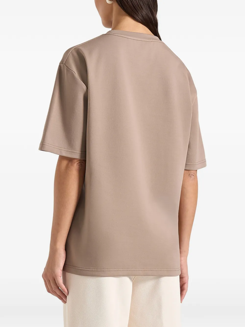 Manière De Voir TS001 relaxed-fit katoenen T-shirt Beige